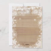 Schwangerschaft Ankündigung Weihnachtskarte Rustik (Rückseite)