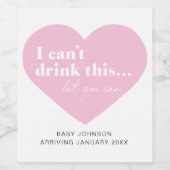 Schwangerschaft Ankündigung Wein oder Sparkling We Weinetikett (Einzelnes Label)