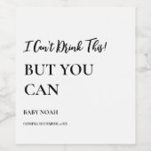 Schwangerschaft Ankündigung Weinetikett Funny Preg (Einzelnes Label)