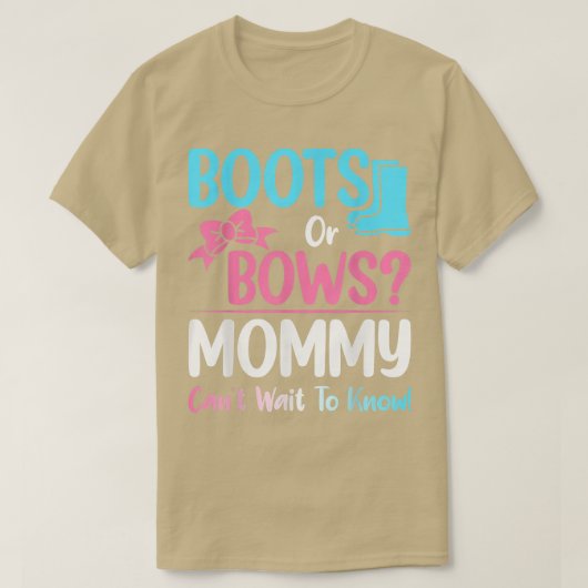 Schwangerschaft Announ für Stiefel oder Bows Mami T-Shirt (Design vorne)