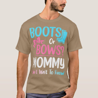 Schwangerschaft Announ für Stiefel oder Bows Mami  T-Shirt