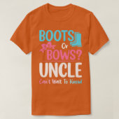 Schwangerschaft Announ für Stiefel oder Bows Onkel T-Shirt (Design vorne)