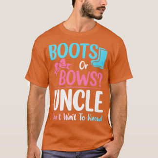 Schwangerschaft Announ für Stiefel oder Bows Onkel T-Shirt