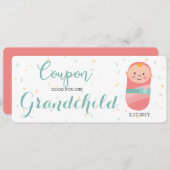 Schwangerschaft Announcement Coral Aquamarin Baby Ankündigung (Vorne/Hinten)