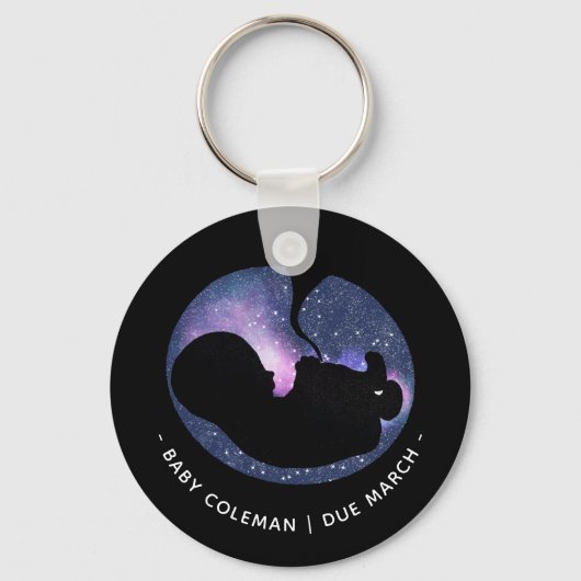 Schwangerschaft Announcement Stars Baby Spirituell Schlüsselanhänger (Vorderseite)