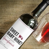 Schwangerschaft Baby Ankündigung Großeltern zu sei Weinetikett