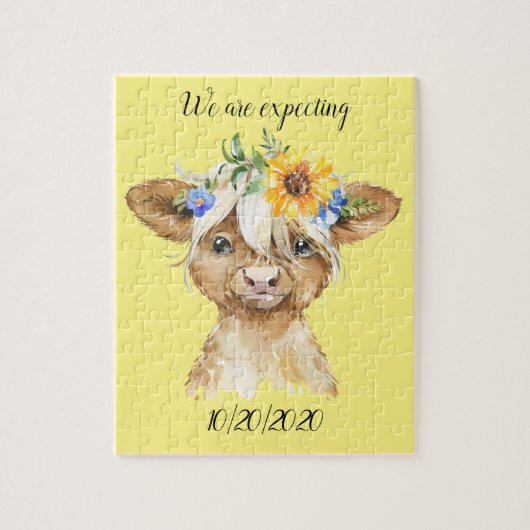 Schwangerschaft Baby Annoucment Puzzle (Vertikal)