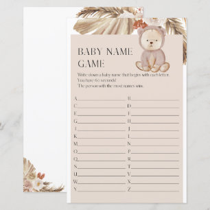 Schwangerschaft Baby Dusche Name Spiel