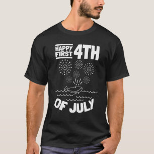 Schwangerschaft Baby Duwer Patriotic Day Happy Fir T-Shirt