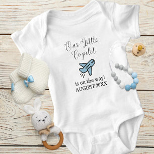 Schwangerschaft Baby Junge Flugzeug Kleiner Copilo Strampler
