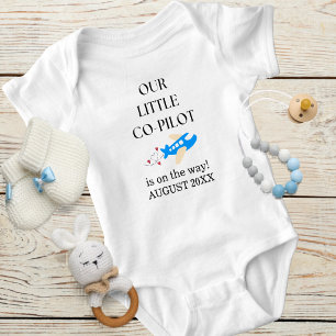 Schwangerschaft Baby Junge Flugzeug Kleiner Copilo Strampler