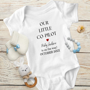 Schwangerschaft Baby Junge Flugzeug Kleiner Copilo Strampler