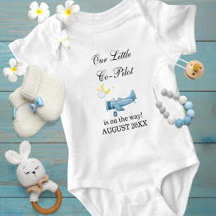 Schwangerschaft Baby Junge Flugzeug Kleiner Kopilo Strampler