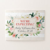 Schwangerschaft Baby-Reveal-Ankündigung erwarten w Puzzle (Horizontal)