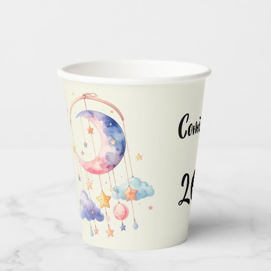 Schwangerschaft baby wolken mobile Pappbecher (Vorderseite)