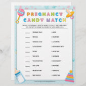 Schwangerschaft Candy Match [Baby Basics Blue] Briefbogen (Vorne/Hinten)