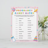 Schwangerschaft Candy Match [Baby Basics Pink] Briefbogen (Stehend Vorderseite)