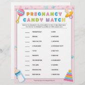 Schwangerschaft Candy Match [Baby Basics Pink] Briefbogen (Vorne/Hinten)