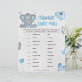 Schwangerschaft Candy Match [Baby Elephant [blau] Briefbogen (Stehend Vorderseite)