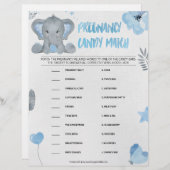 Schwangerschaft Candy Match [Baby Elephant [blau] Briefbogen (Vorne/Hinten)