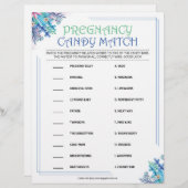 Schwangerschaft Candy Match [Blauer Blütendarm] Briefbogen (Vorne/Hinten)