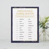 Schwangerschaft Candy Match [Golden Blue] Briefbogen (Stehend Vorderseite)