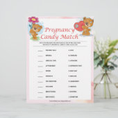 Schwangerschaft Candy Match [Teddy Bears] Briefbogen (Stehend Vorderseite)