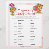 Schwangerschaft Candy Match [Teddy Bears] Briefbogen (Vorne/Hinten)