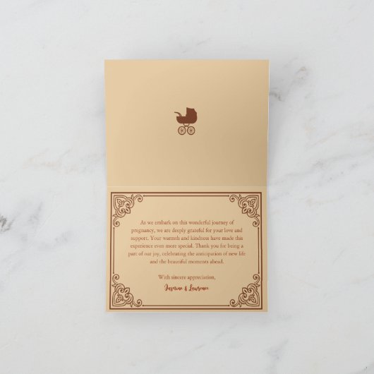 Schwangerschaft Dankeskarte (Innenseite)