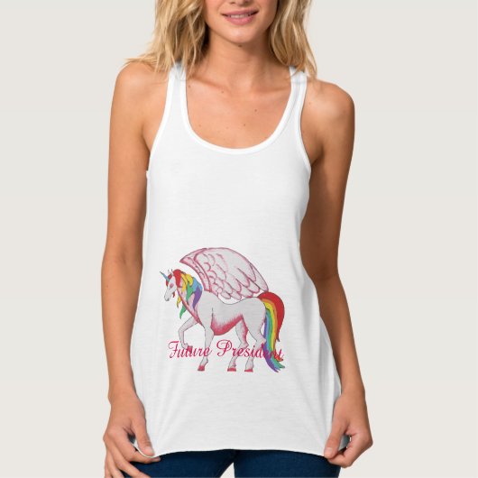 Schwangerschaft-Einhorn Trägershirt Tank Top (Vorderseite)