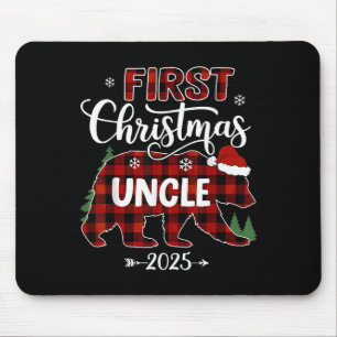 Schwangerschaft Erste Weihnachtsfeier Roter Karier Mousepad
