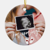 Schwangerschaft Frohe Weihnachtsgeburt Ultraschall Keramik Ornament (Vorne)