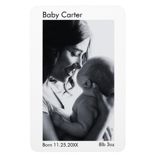 Schwangerschaft Geburtsankündigung - Benutzerdefin Magnet (Vertikal)