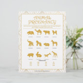 Schwangerschaft [goldene Linien] Briefbogen (Stehend Vorderseite)