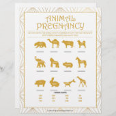 Schwangerschaft [goldene Linien] Briefbogen (Vorne/Hinten)