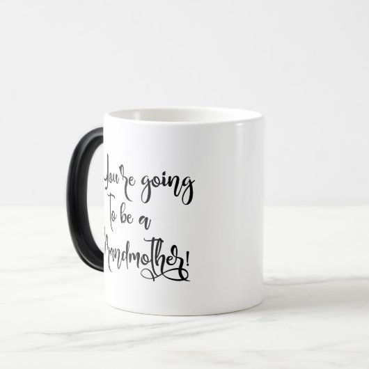 Schwangerschaft Großmutter versteckte Nachricht Üb Verwandlungstasse (Vorderseite Links)