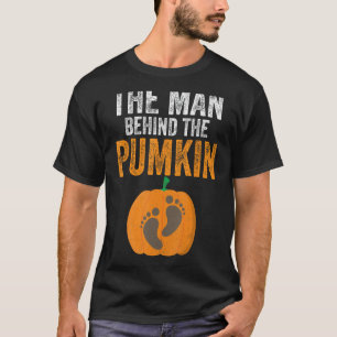 Schwangerschaft Halloween Man Hinter dem Kürbiskos T-Shirt