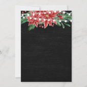 Schwangerschaft Holiday Chalkboard Poinsettia | Fo Einladung (Rückseite)