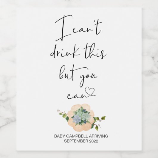 Schwangerschaft Ich kann diesen offensichtlichen F Weinetikett (Einzelnes Label)