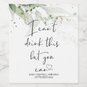 Schwangerschaft Ich kann dieses Baby nicht trinken Weinetikett (Einzelnes Label)