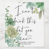 Schwangerschaft Ich kann dieses Baby nicht trinken Weinetikett (Einzelnes Label)