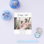 Schwangerschaft in Kürze Foto Haushaltsankündigung Flyer (Einzeln)