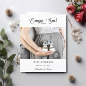 Schwangerschaft in Kürze Foto Haushaltsankündigung Flyer