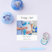 Schwangerschaft in Kürze Foto Haushaltsankündigung Flyer (Einzeln)