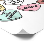 Schwangerschaft Junge Mutter Candy Heart Niedlich  Poster (Ecke)