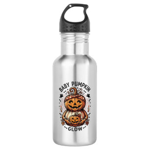 Schwangerschaft Kürbis-Shirt Vintage Halloween Bau Edelstahlflasche