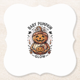 Schwangerschaft Kürbis-Shirt Vintage Halloween Bau Untersetzer