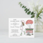 Schwangerschaft Mama 3. Baby Sprinkle Dusche per P Einladungspostkarte (Stehend Vorderseite)