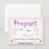 Schwangerschaft mit Addison Ankündigung (Vorne/Hinten)