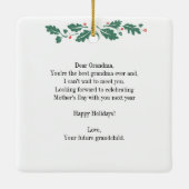 Schwangerschaft Mutterschaft Ultrasound Foto Oma Keramikornament (Rückseite)